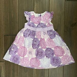 Gymboree Purple Floral Princess Dress 6-12 mos